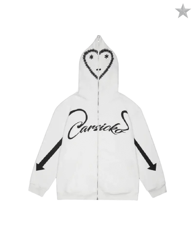 Carsicko Love Spread Full Zip Hoodie White
