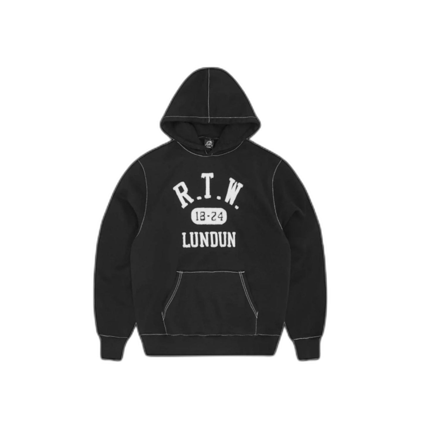 Corteiz RTW College Hoodie - Black and White