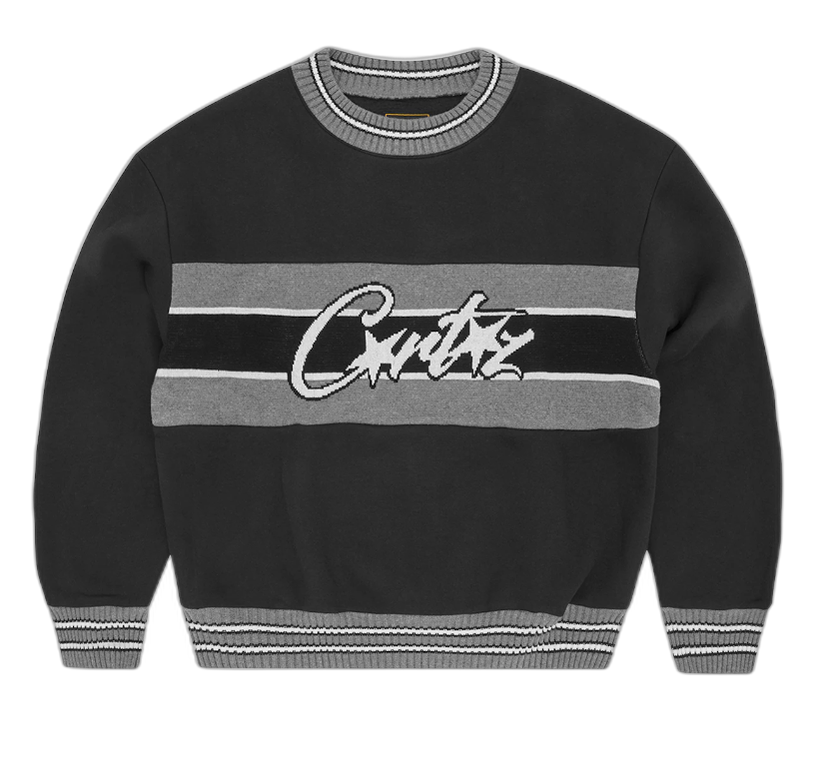 Corteiz Uni Crew Sweater - Black