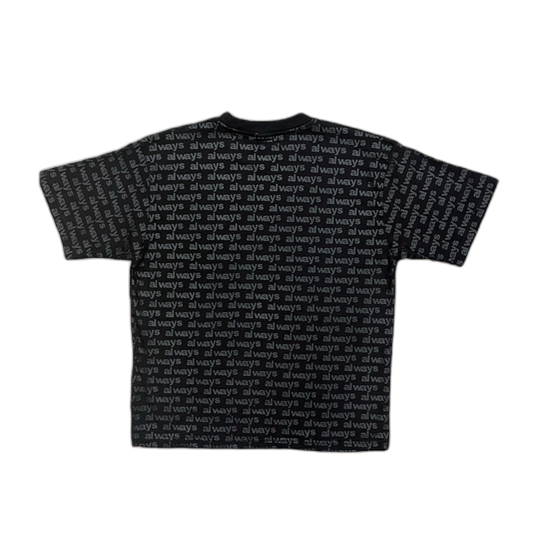 ADWYSD Always All Over Print T-Shirt - Black/Black