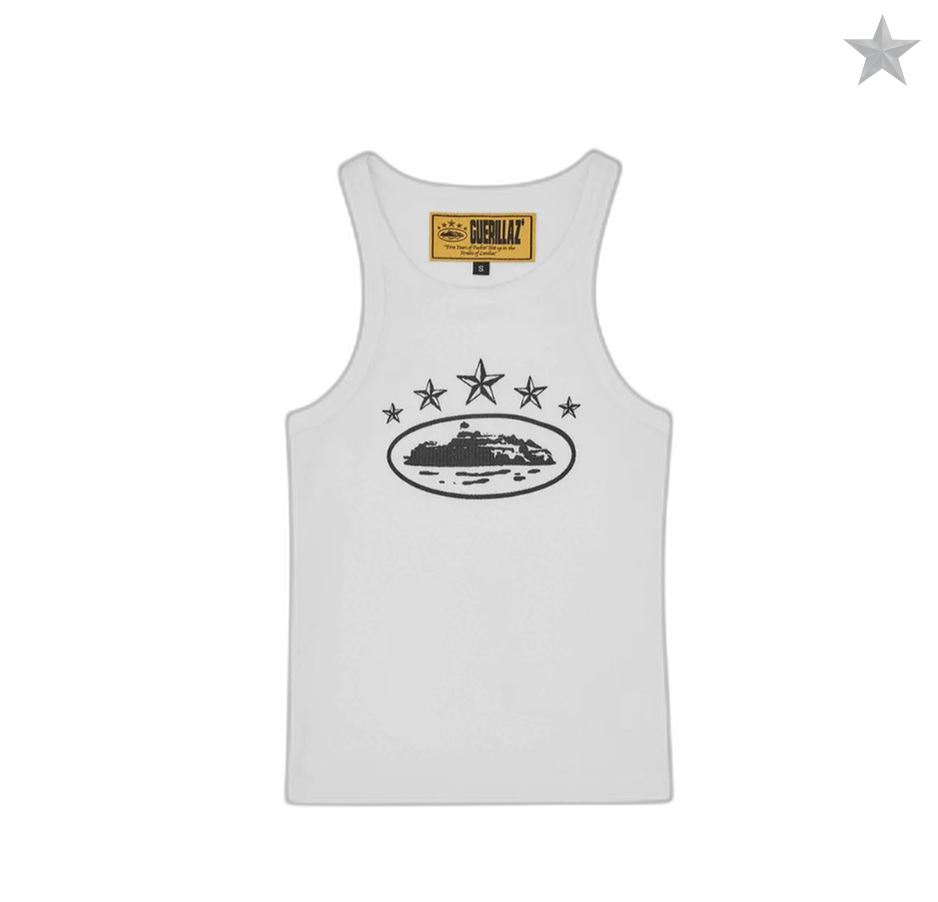Corteiz White 5 Starz Tank Top Women's