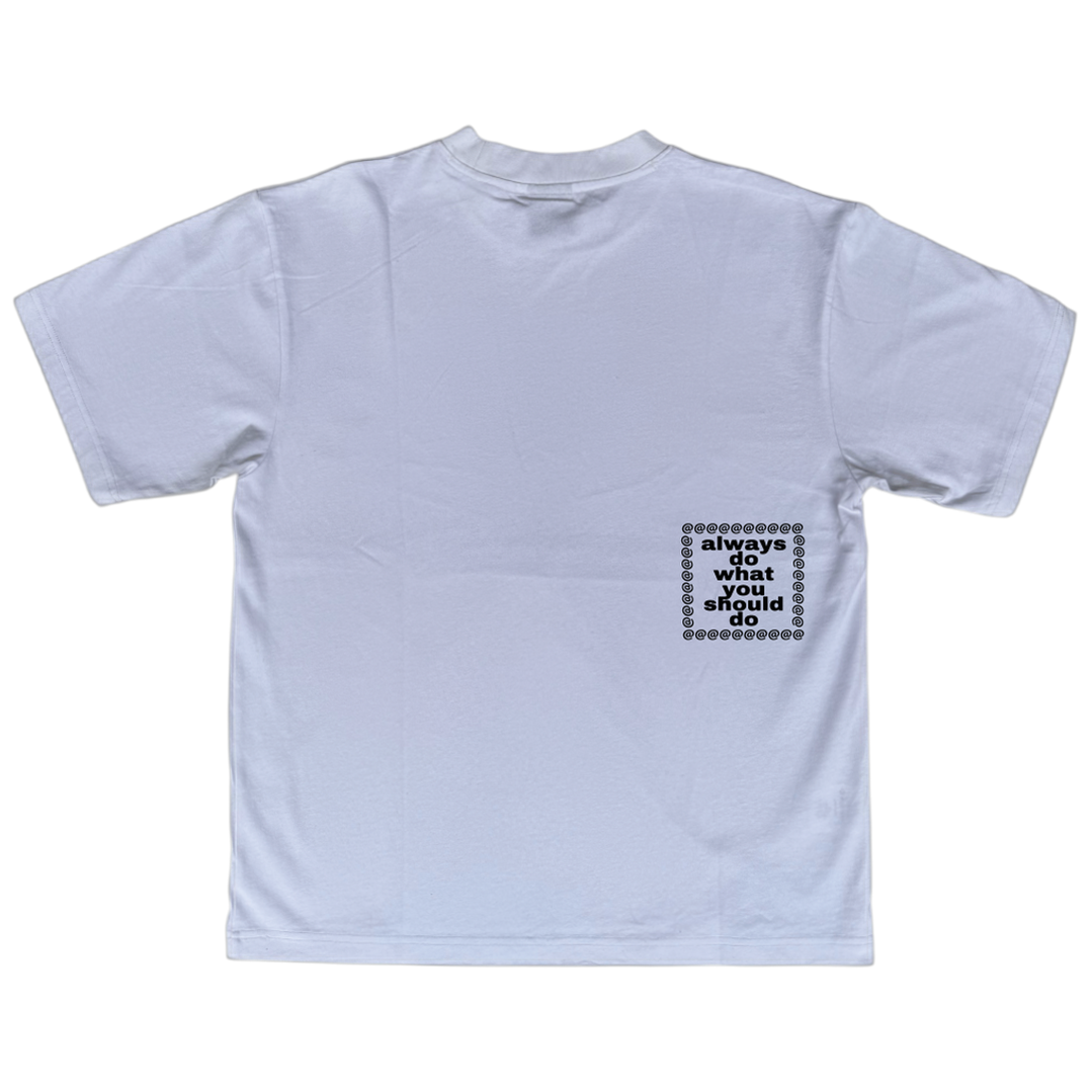 ADWYSD Blak Concrete Solid @Sun T-Shirt - White