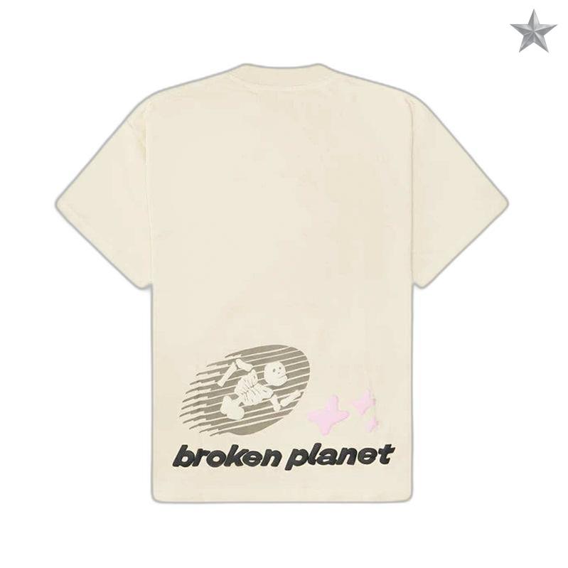 Broken Planet Cosmic Speed T-Shirt - Bone White