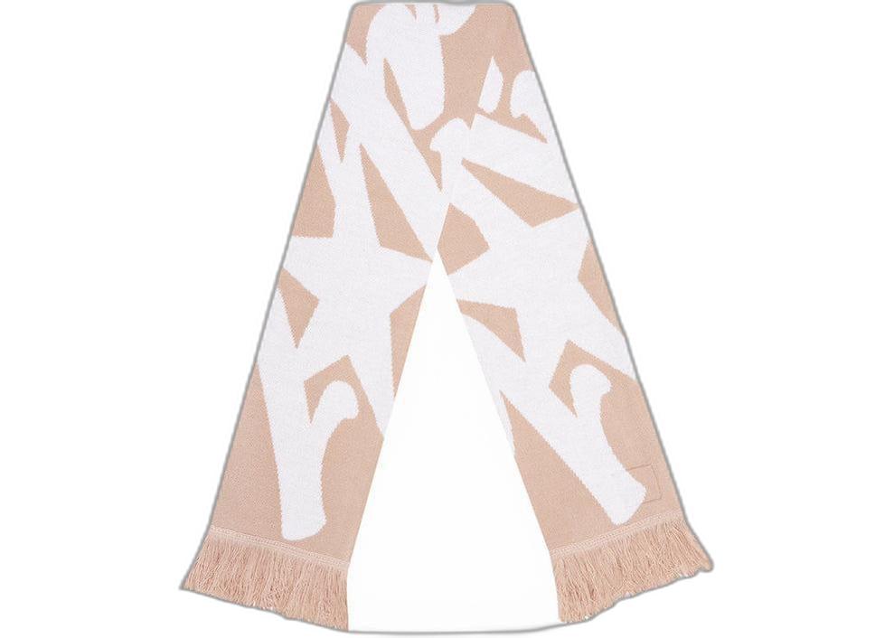 Corteiz Jacquard Knit Scarf - Cream