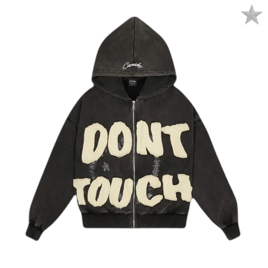 Carsicko Don't Touch Hoodie Washed Grey