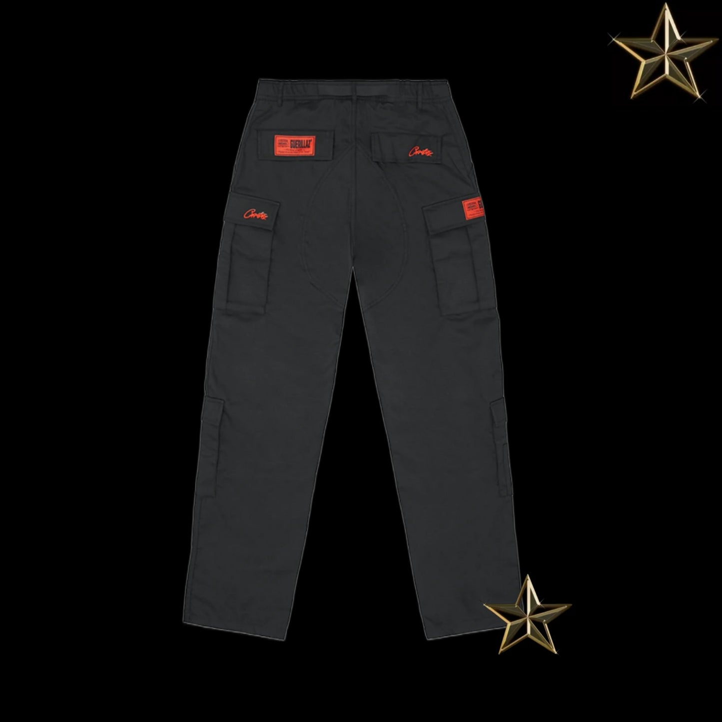 Corteiz Guerillaz Cargos -  Red and Black