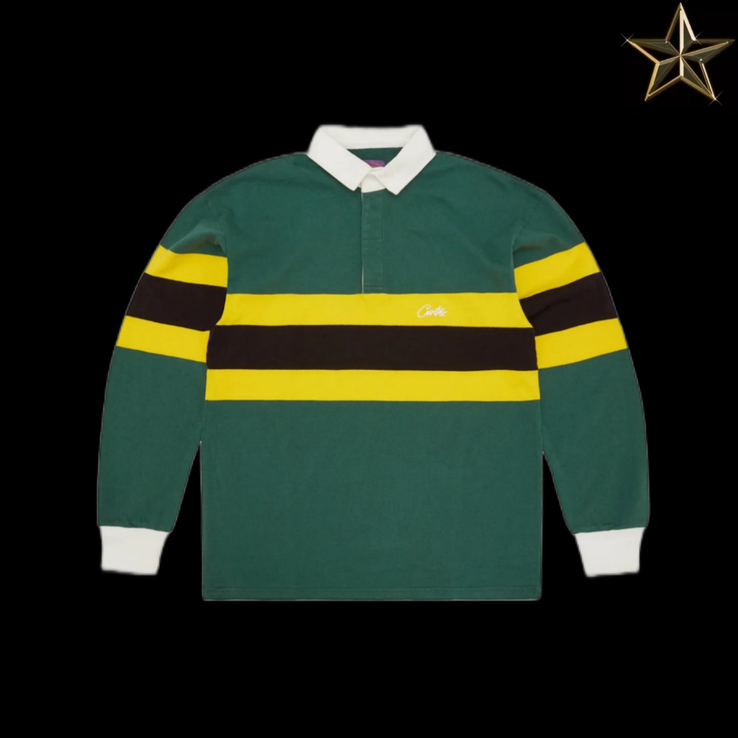 Corteiz Rugby Shirt - Forest Green