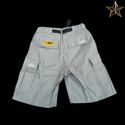 Corteiz Grey Cargo Shorts