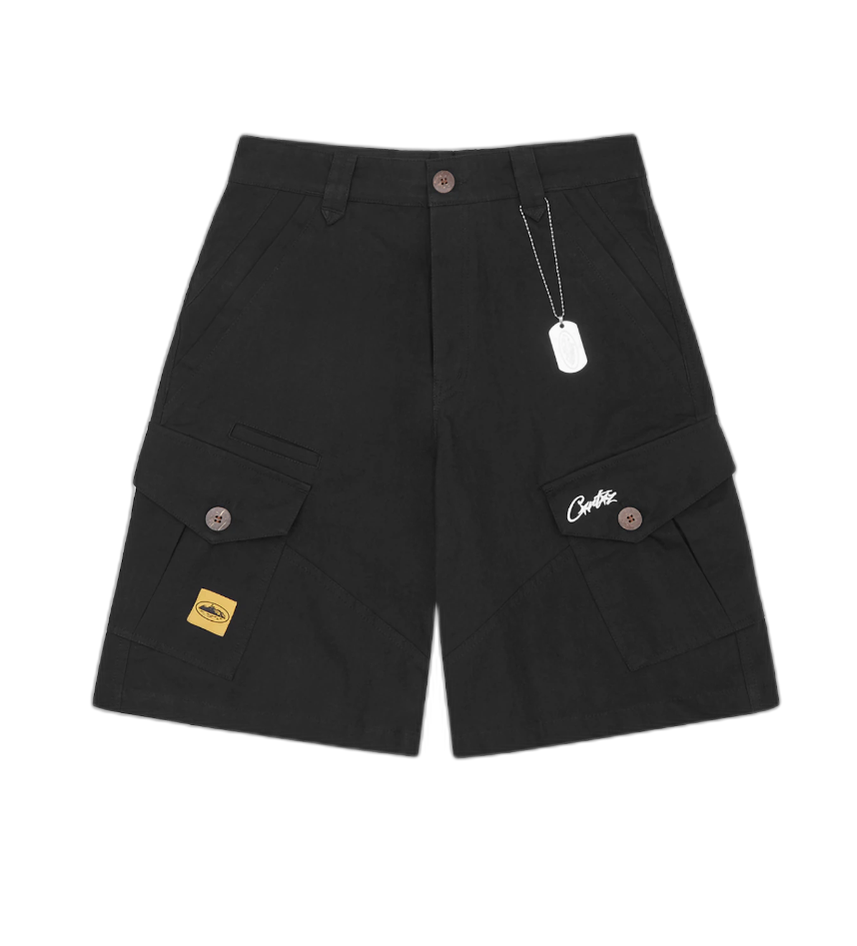 Corteiz Storm Cargo Shorts - Black