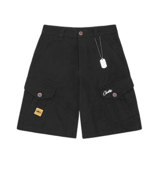 Corteiz Storm Cargo Shorts - Black