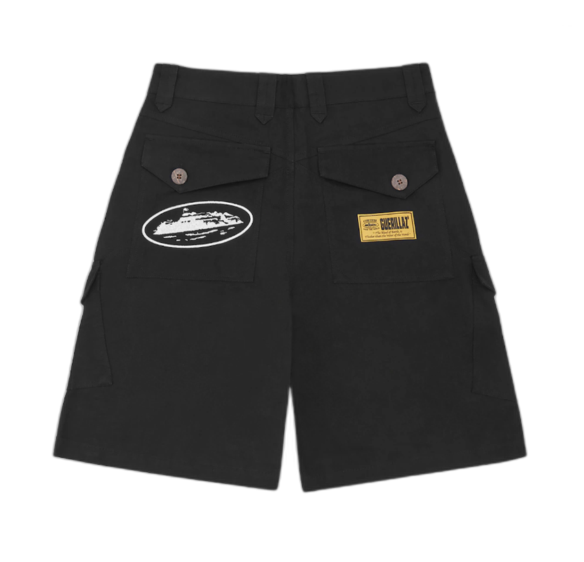 Corteiz Storm Cargo Shorts - Black