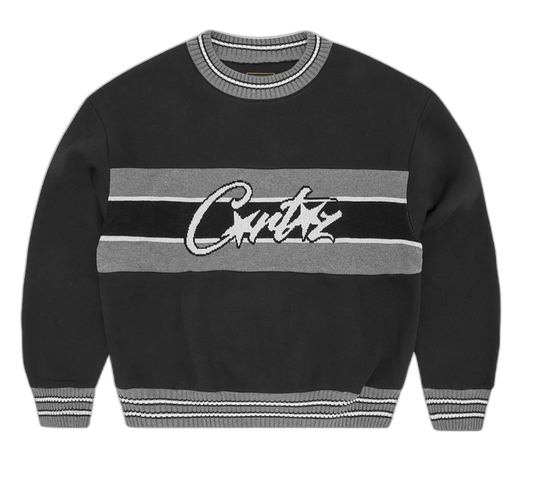Corteiz Uni Crew Sweater - Black