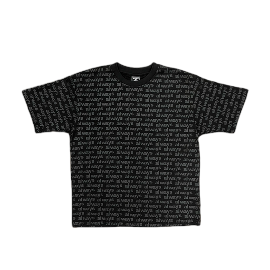 ADWYSD Always All Over Print T-Shirt - Black/Black