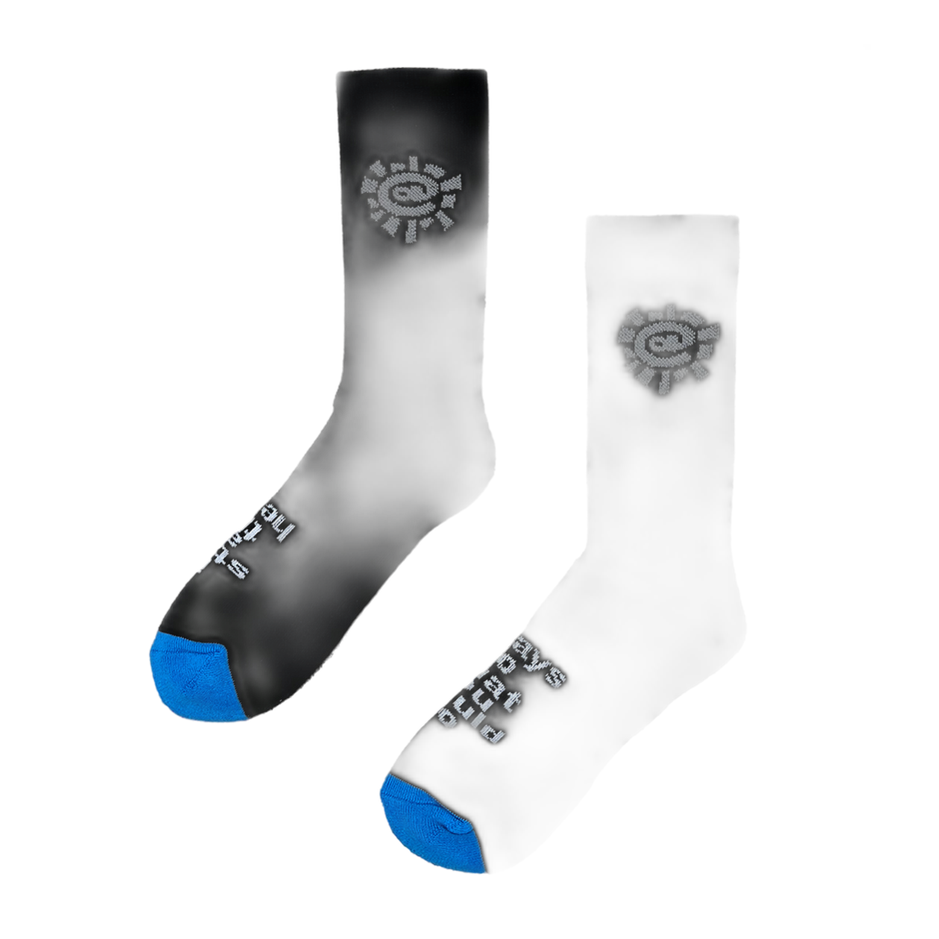 ADWYSD Silver @Sun Sock - Black