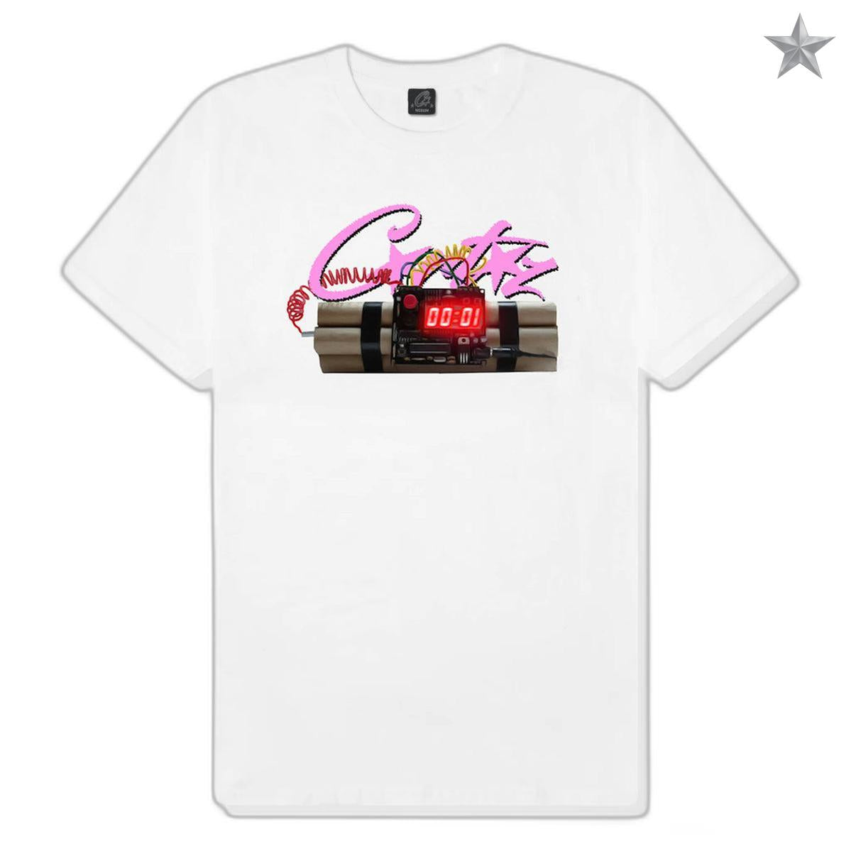 Corteiz No Time 4 Luv Tee - White and Pink