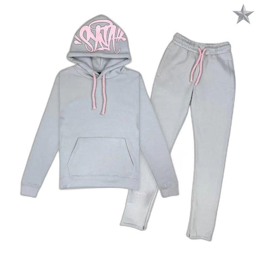 Syna World 'Syna Logo' Tracksuit - Grey / Pink