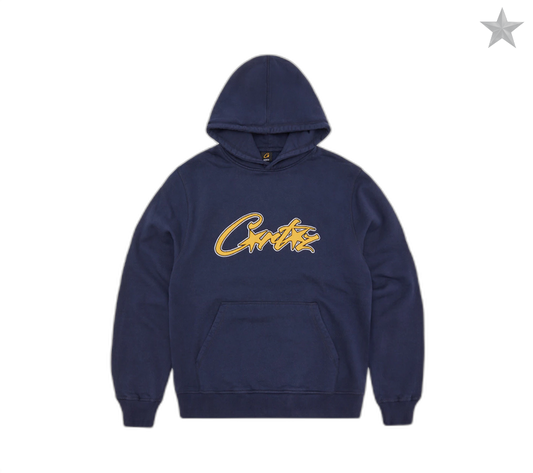 Corteiz Satin Applique Allstarz Hoodie - Navy