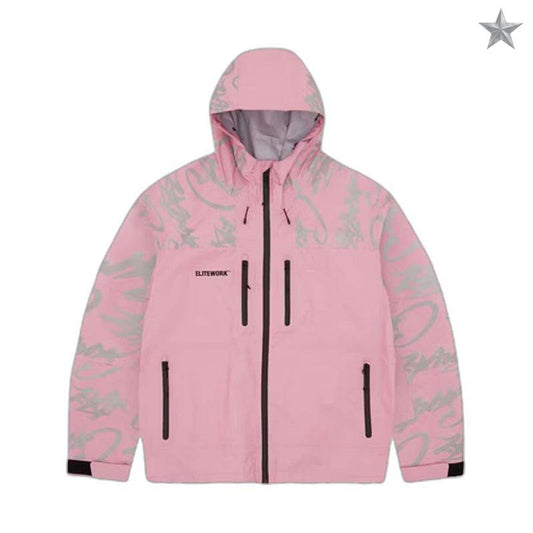 Corteiz Elitework Waterproof Jacket - Pink