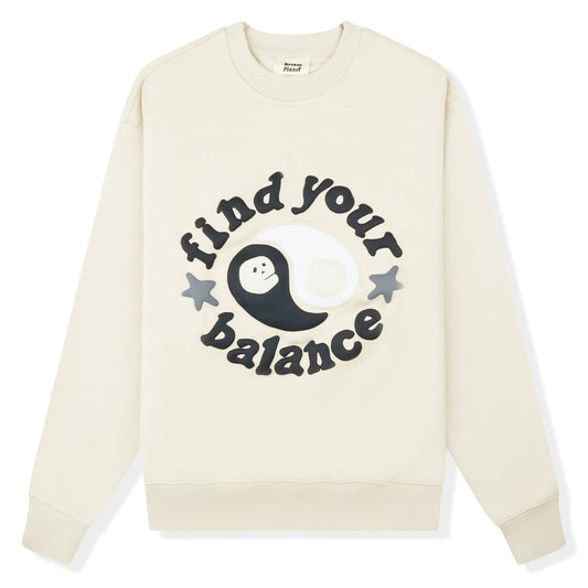 Broken Planet Find Your Balance Crewneck - Bone White