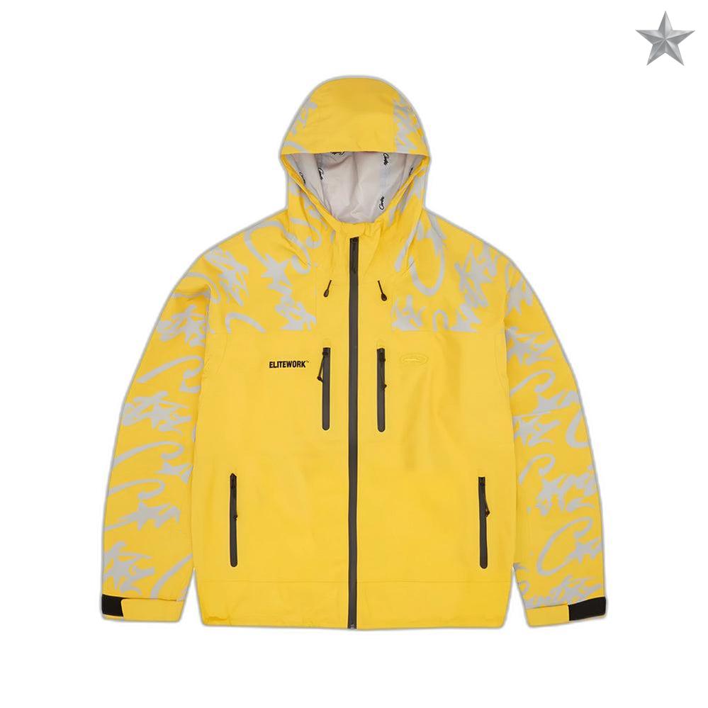 Corteiz Elitework Waterproof Jacket - Yellow