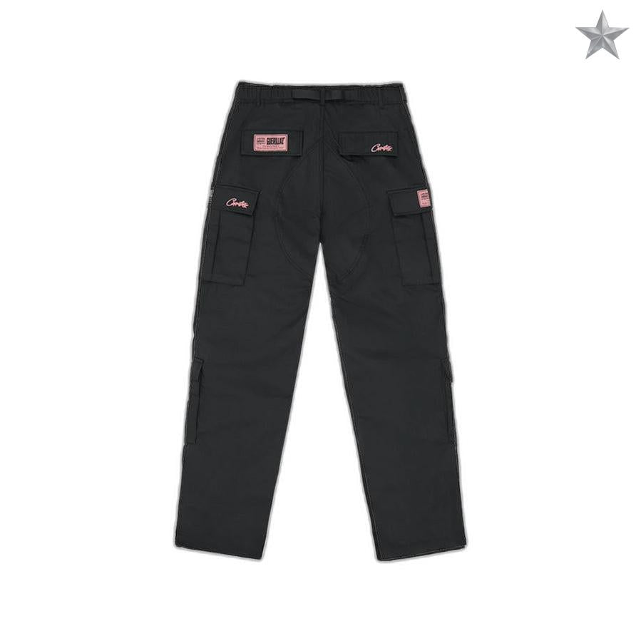 Corteiz Guerillaz Cargos -  Pink and Black