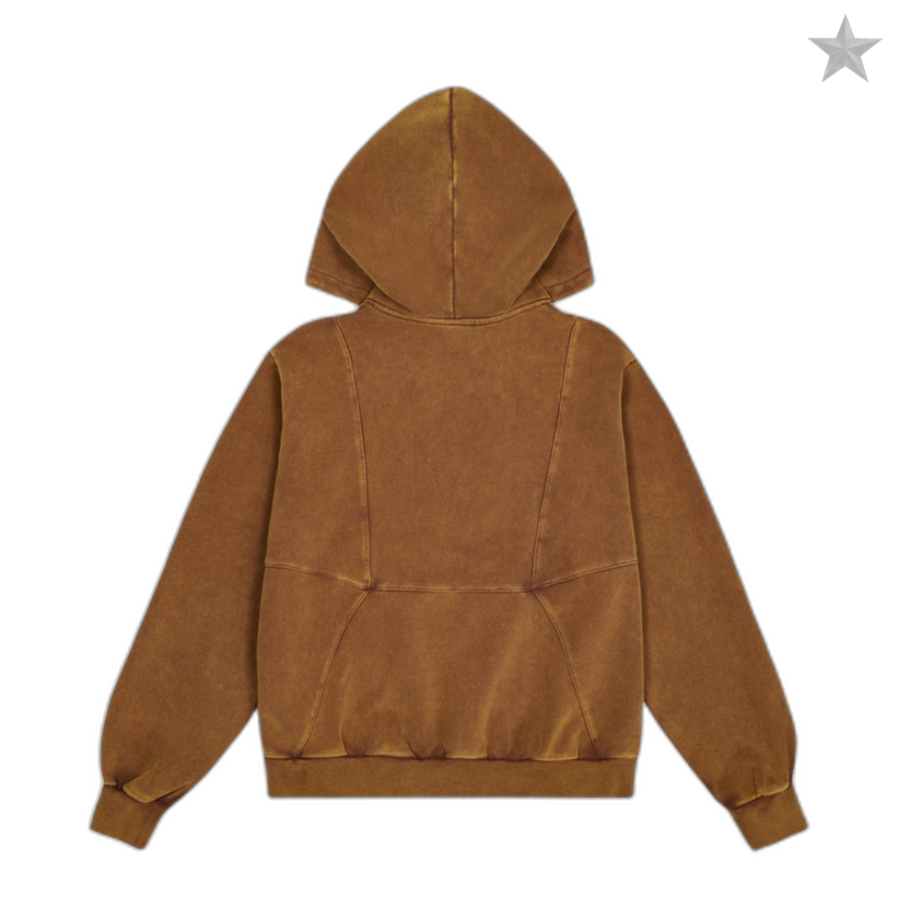 Carsicko Cybe Pullover Hoodie Washed Brown/Pink Wine