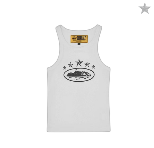 Corteiz White 5 Starz Tank Top Women's