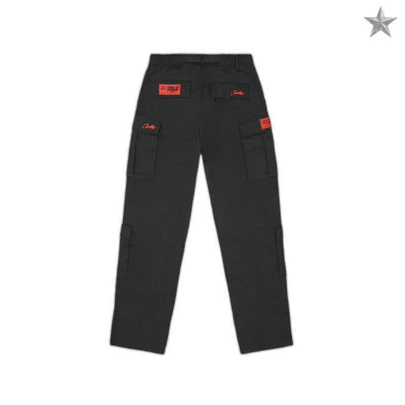 Corteiz Guerillaz Cargos -  Red and Black