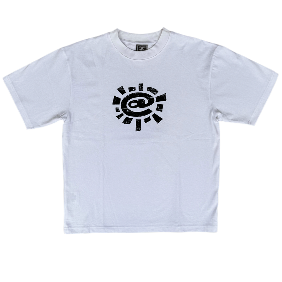 ADWYSD Blak Concrete Solid @Sun T-Shirt - White