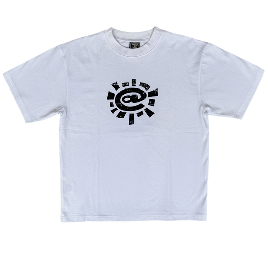 ADWYSD Blak Concrete Solid @Sun T-Shirt - White